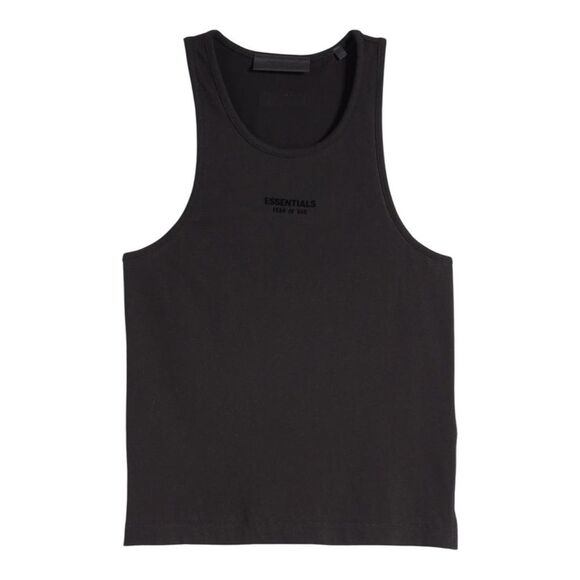 Fear of God Essentials Tank Jet Black Knit Top Muscle Tee Women’s Size XL NWT - Picture 2 of 13